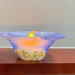 Frosted Art Glass Votive/Tea light holder
